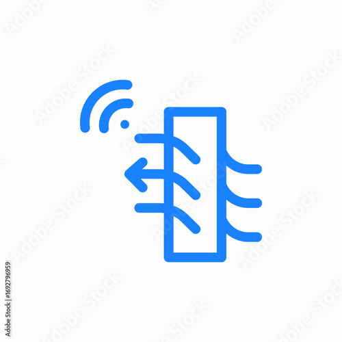air flow remote icon sign vector