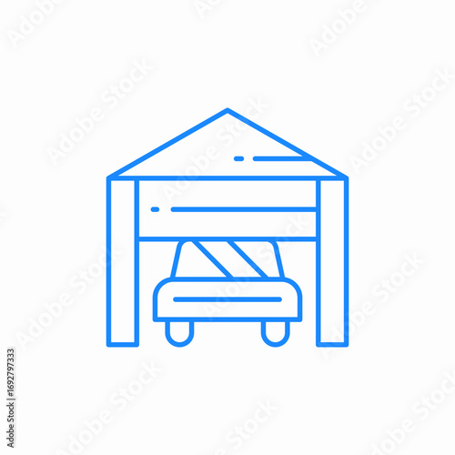 car garage icon sign vector