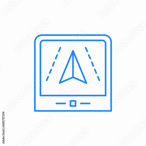 car navigation display icon sign vector