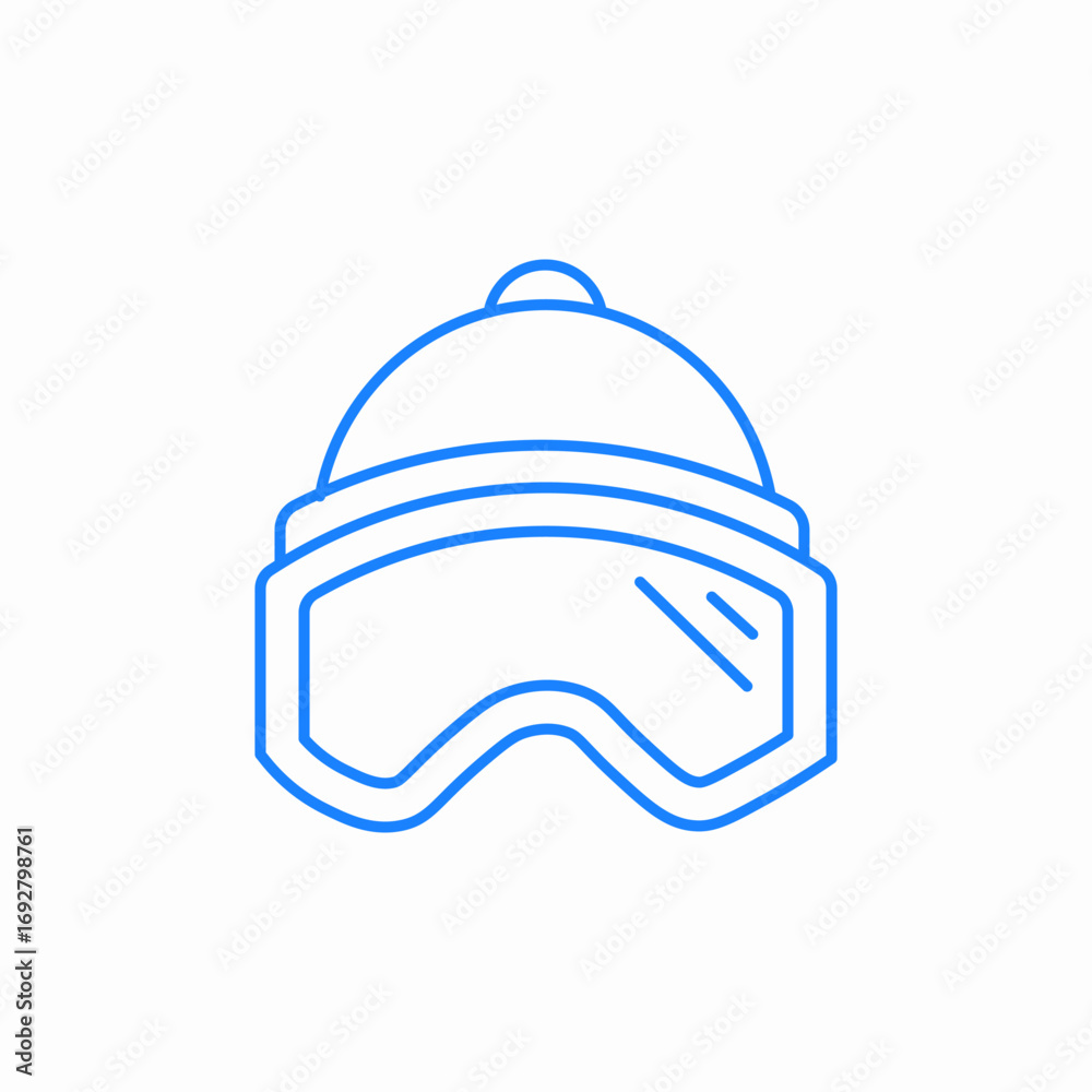 Fototapeta premium ski or snowboard goggles icon sign vector