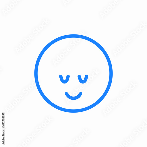 sleepy face emoji icon sign vector