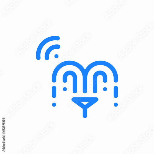 smart fountain icon sign vector