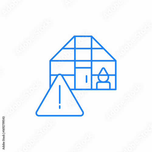 smart home security issues system failures user warnings icon sign vector