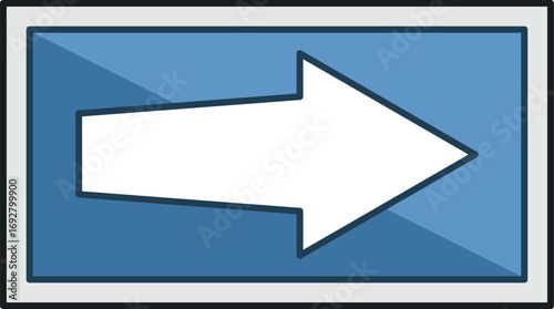 Turn right road sign vector illustration