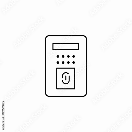 smart keypad access icon sign vector