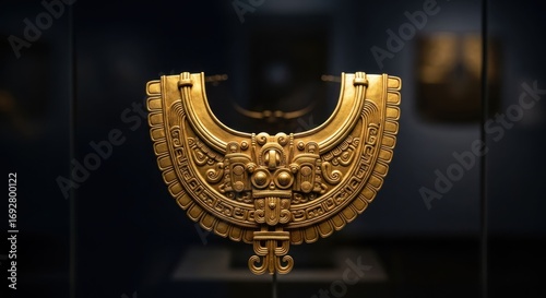 Gold necklace, intricate details