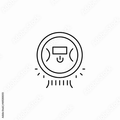 smart smoke detector icon sign vector