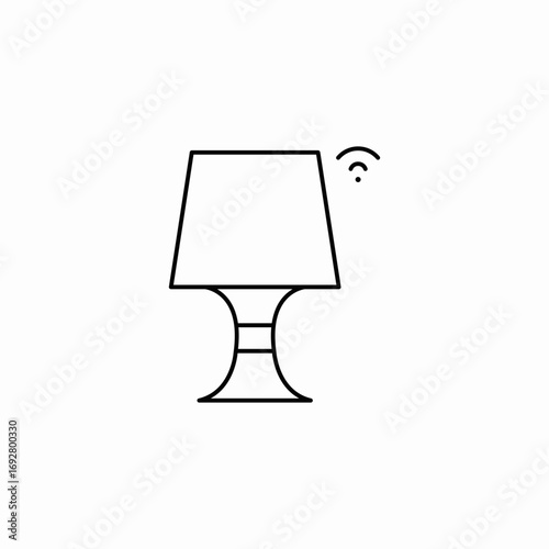 smart table lamp icon sign vector