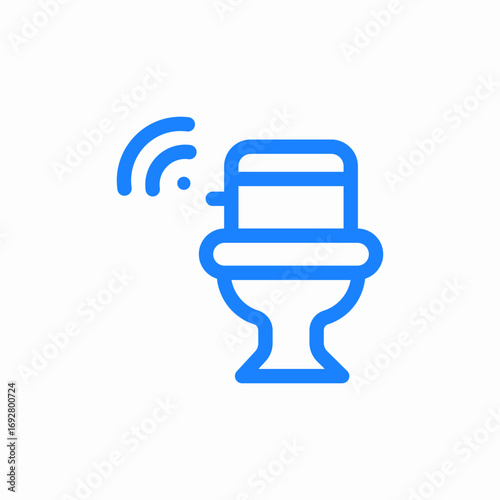 smart toilet icon sign vector