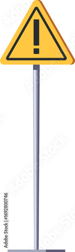 Traffic sign danger road vector illustration
