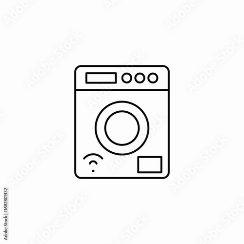 smart washing machine app icon sign vector