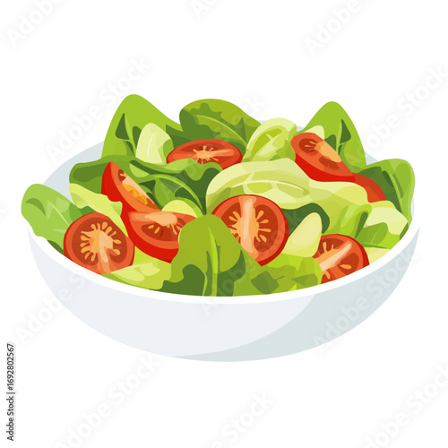 2D flat vector illustration of a Melitzanosalata in icon style, isolated on white background