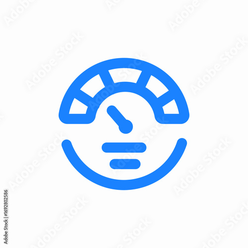 speedometer or level indicator icon sign vector