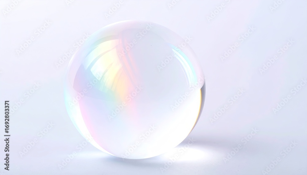 Fototapeta premium Iridescent Glass Orb with Lens Flare