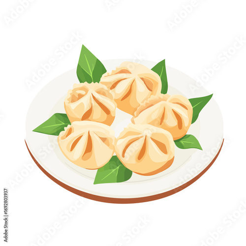 Manti, flat style 2D vector image, isolated on a white background