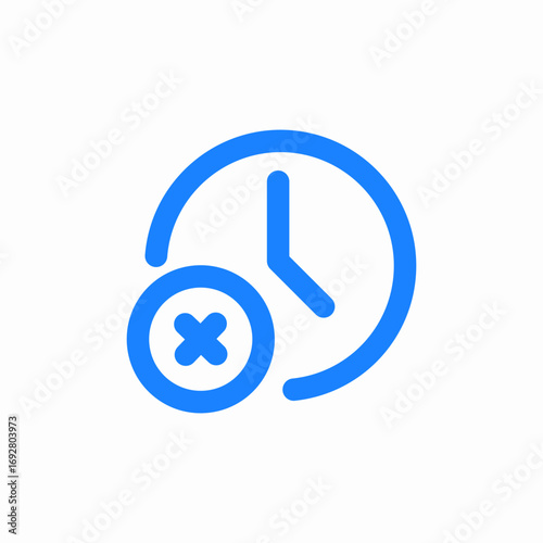 time cancellation or countdown completion icon sign vector