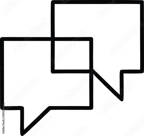 discussion chat bubble outline icon