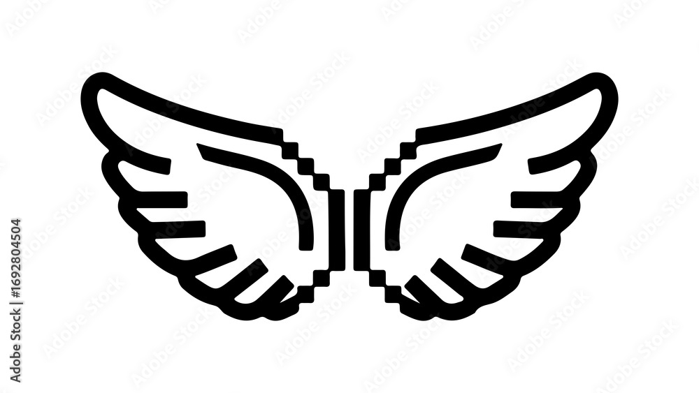 Obraz premium Wing icon with transparent background