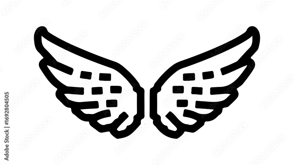 Obraz premium Wing icon with transparent background
