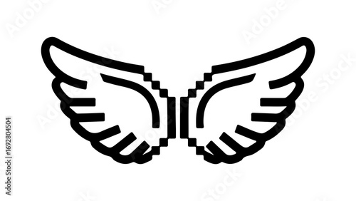 Wing icon with transparent background