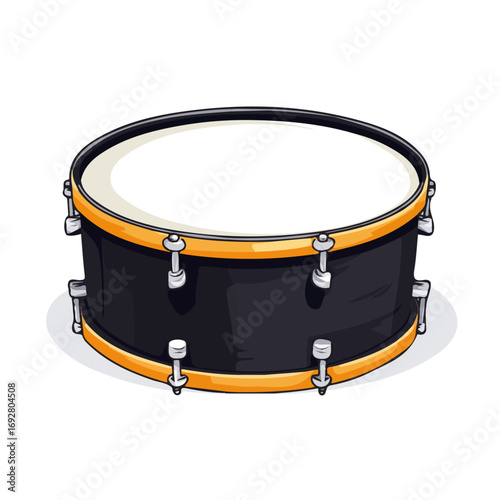 Flat 2D Marching Snare illustration, vector graphic in icon style, on white background