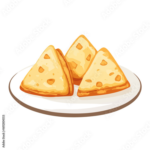 Scones, flat style 2D vector image, isolated on a white background