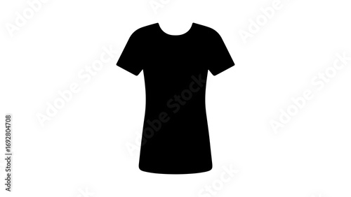 Women's t-shirt outline with transparent background