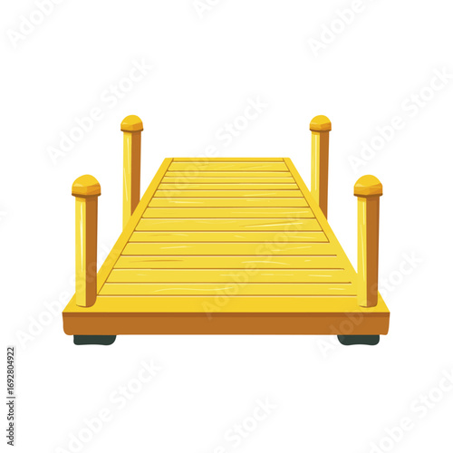 2D flat vector illustration of a Yellow Dock in icon style, isolated on white background