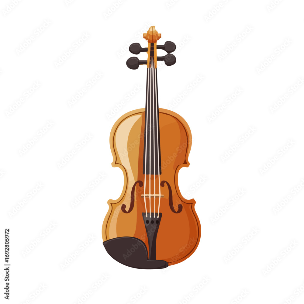 Obraz premium Violin Shoulder Rest, flat style 2D vector image, isolated on a white background