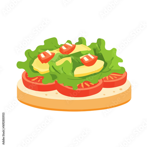 Sopes, flat style 2D vector image, isolated on a white background