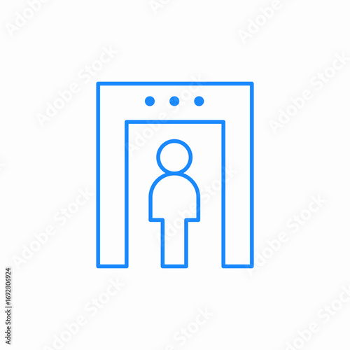 x ray gate icon sign vector