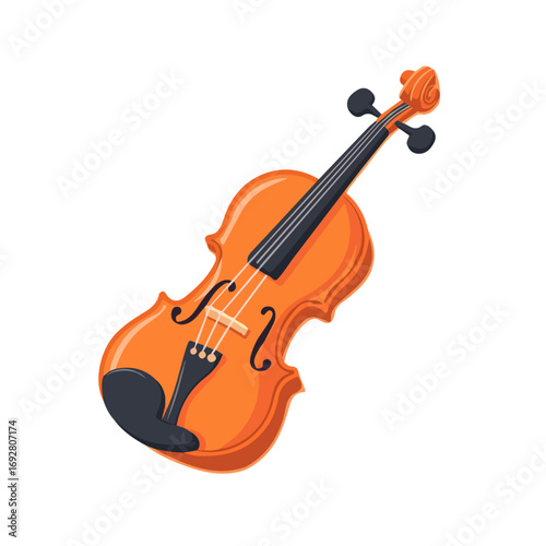 Violin Rosin, flat style 2D vector image, isolated on a white background