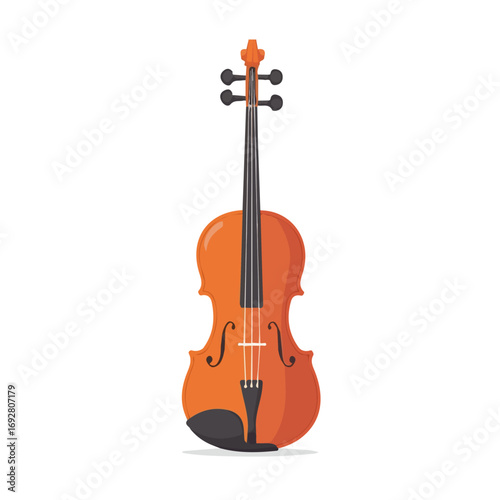Flat 2D Violin Bow Stick illustration, vector graphic in icon style, on white background
