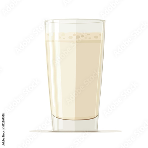 2D flat vector illustration of a Milk in icon style, isolated on white background