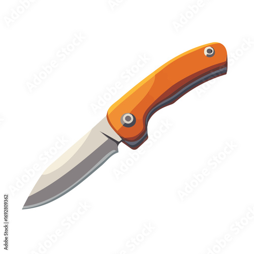 Minimal flat vector of a Pocket Knife, 2D icon-style illustration on white background
