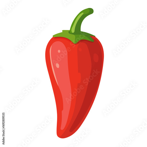 Pepper, flat style 2D vector image, isolated on a white background