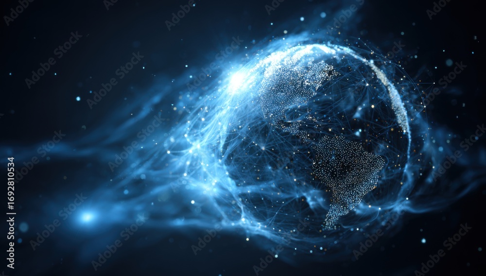 Obraz premium Abstract digital earth graphic