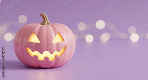 Pink halloween pumpkin