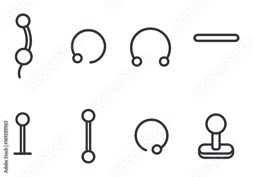 Abstract representation of geometric symbols with circular and linear patterns