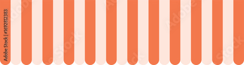 A vibrant orange striped shop roof illustration, perfect for branding projects, signage, cafes, and market stalls.