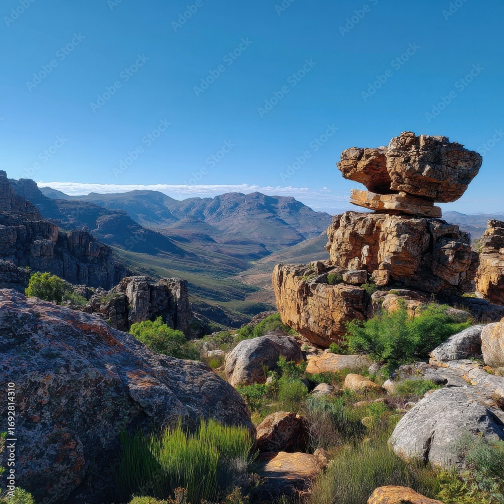 Fototapeta premium Rocky mountain vista