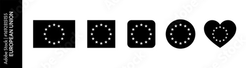 Black flag of European Union EU