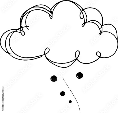 Minimalist line art illustration of a speech bubble for modern design and communication themes
