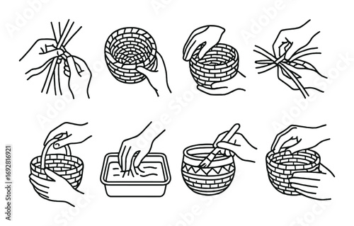 Step-by-step basket weaving guide: crafting techniques and tools illustrated
