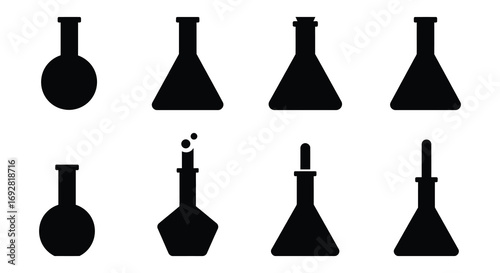 various laboratory glassware tools for chemical experiments
