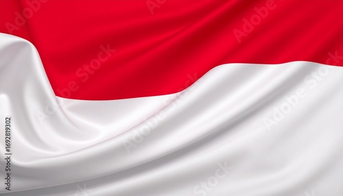 Indonesia national flag with red upper band and white lower band symbolizing courage and purity