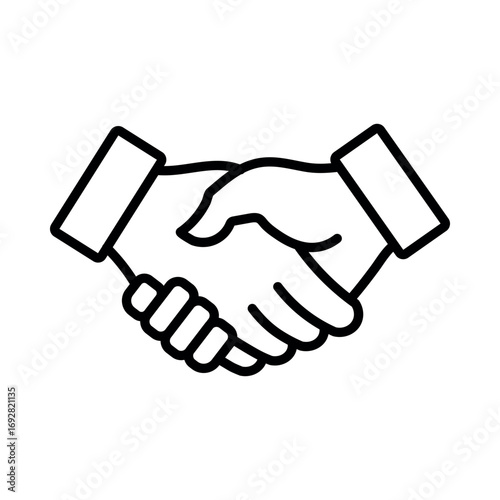 Two hands shaking in agreement handshake partnership