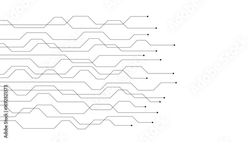Abstract futuristic circuit board Illustration, Circuit board with various technology elements. Circuit board pattern for technology background. Vector illustration