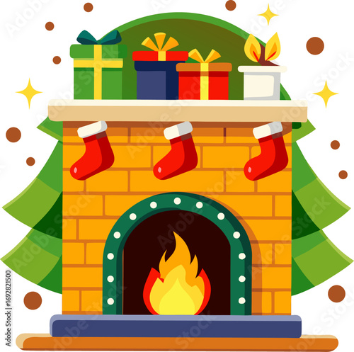 Fireplace with Stockings icon