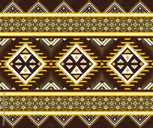 Geometric ethnic flower pattern for background,fabric,wrapping,clothing,wallpaper,Batik,carpet,embroidery style. 